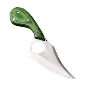 Couteau en acier inoxydable fait main sur mesure |   Couteau de chasse et de camping à lame fixe avec manche en bois et étui en cuir véritable - Product Image 1