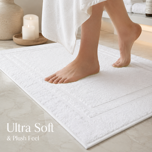 Alfombra de Baño Blanca de Algodón 100% de Alta Densidad, 775 GSM, Tamaño 20 x 30 Pulgadas, Ultra Suave y de Secado Rápido para Hoteles, Spas y Hogares - Product Image 2