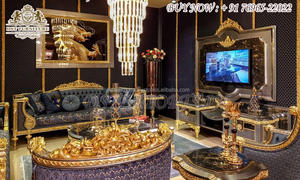 Estilo francés acabado blanco tallado europeo de muebles de sala de mano tallada 8 plazas sofá de lujo barroco blanco tallada sofá - Product Image 3