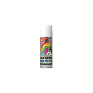 Spray de Color de Cabello LACA CAPILAR WHITE de Un Solo Uso, Party Popper & Spray - Product Image 1