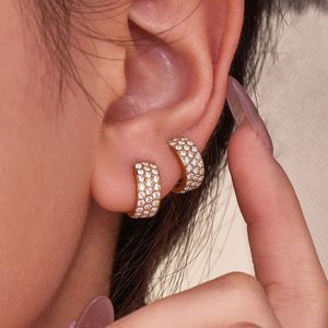 ต่างหูหนีบแบบหนา สแตนเลส ไม่ต้องเจาะหู ประดับคริสตัลเซอร์โคเนีย - Product Image 6