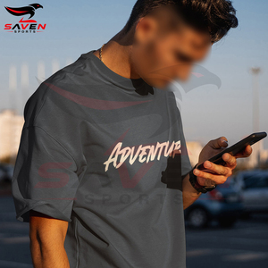 Camisetas de Hombre de la Más Alta Calidad, Estilo Hip Hop, Estampadas, Holgadas, con Logotipo Personalizado, 100% Algodón - Product Image 4