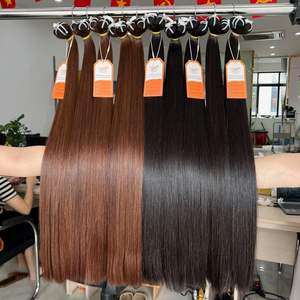 Vente en gros d'extensions de cheveux de trame de cuticules vietnamiennes haut de gamme super doublement étirées alignées 100% extensions de cheveux humains vierges - Product Image 5