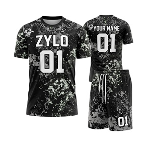 ชุดยูนิฟอร์มฟุตบอลแบบกำหนดเอง 7v7 เสื้อเจอร์ซีย์ฟุตบอลตาข่ายแบบเบิร์ดอาย ระบายความชื้นได้ดี ผลิตจากโพลีเอสเตอร์ - Product Image 5