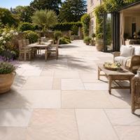 Dalles et pavés en grès blanc menthe naturel - Carreaux d'extérieur au design moderne, qualité supérieure, pierres Shivara