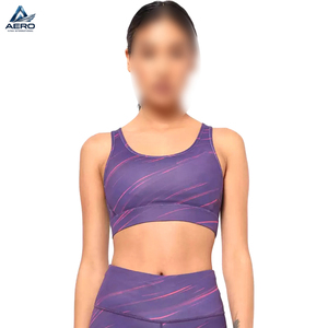 Sujetador Deportivo de Compresión Morado de Doble Tono 2026, Personalizado, de Último Diseño, para Yoga y Fitness, el Más Vendido para Mujer - Product Image 1