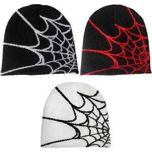 Gorro de punto holgado unisex con patrón de tela, estilo streetwear, suave, cálido y moderno para invierno - Product Image 4