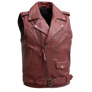Chaleco de Cuero sin Mangas para Hombre 2026, Color Personalizado, Chaleco de Cuero de Alta Calidad con Logotipo Personalizado para Hombre - Product Image 1
