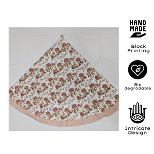 Wholesale Luxurious Elegant 70" Hand Block Print Cotton Jaipuri Floral Wrinkle-Free <b>Table</b> <b>Cover</b> Reusable Banquet Home Cafe Hotel - Product Image 3