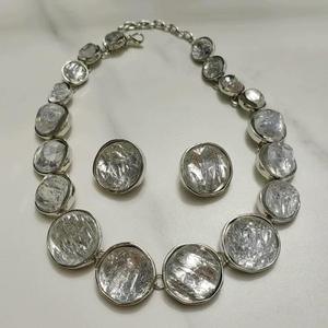 AMBER JEWELS Collar de Lujo T-2381 Unisex, Plata 925, Chapado en Plata, Cadena con Cuentas de Moissanita, Joyería Minimalista para Fiestas - Product Image 2