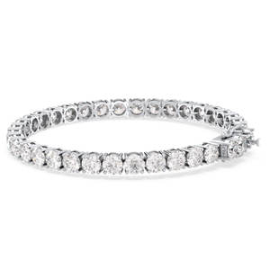 REYES Exquisitas Pulseras de Tenis de Plata de Ley 925 con Moissanita de 13.88 Quilates, Personalizables OEM, Regalo para Mujer, Joyería Fina para Fiestas - Product Image 1