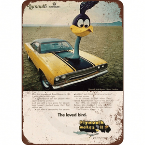 CIFbuy 1970 Plymouth Road Runner Reproduction Sign Vintage Metal Car Decor Collectible for Fans TikTok for Temu Pick-Up Service - Product Image 2