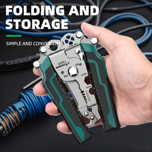 Herramienta de <span class=keywords><strong>Electricista</strong></span> 8 en 1, Pelacables de Plástico de Construcción de Acero, Cortador de Alambre de Cobre, Alicates de Prensado Métricos OEM - Product Image 2