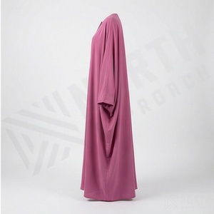 ชุดกิโมโนแบบ OEM ปี 2025 เสื้อคลุมอาบายะ ผ้าโพลีเอสเตอร์เนื้อนุ่ม ยืดหยุ่นสูง หนาขึ้น สำหรับผู้หญิงมุสลิม คอวี แขนยาว เหมาะสำหรับงานปาร์ตี้ รอมฎอน งานแต่งงาน - Product Image 3