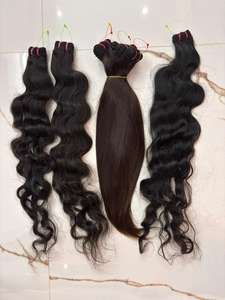 Extensiones de Cabello Humano Indio 100% Natural Sin Procesar de un Solo Donante, Color Natural, Venta al Por Mayor Directo de Fábrica - Product Image 6