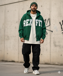 Sudadera con capucha de peso pesado con bordado desgastado, estilo vintage, lavado ácido, con cremallera, logotipo personalizado, proveedor de ropa urbana - Product Image 1