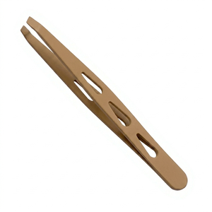 Pinzas Profesionales de Alta Precisión para Cejas, de Acero Inoxidable, Punta Curva, Ligeras y Ecológicas, para Depilación Facial - Product Image 1