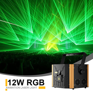 เลเซอร์กำลังสูง 12W แสงสี RGB DMX512 ILDA Input สำหรับงานแสดงแสงสีเสียงในไนท์คลับ บาร์ - Product Image 1