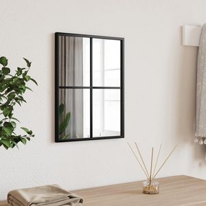 Miroir mural encadré noir 12 x 16 pouces, rectangulaire moderne décoratif en fer et verre, décoration intérieure - Product Image 3