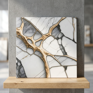 Carreaux de sol en céramique numérique aspect marbre blanc de luxe 40x40cm, meilleur prix, carreaux de porcelaine robustes pour extérieur et parking, disque de coupe - Product Image 6