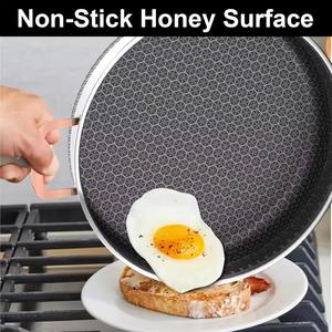 Cacerola de Aluminio de Alta Pureza con Revestimiento Antiadherente de Panal de Abeja y Tapa de Vidrio - Product Image 3