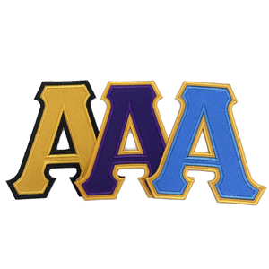 Parches Termoadhesivos Ecológicos de Fieltro No Tejido al por Mayor para Bolsos y Sombreros, Letras Griegas Bordadas del Alfabeto - Product Image 1