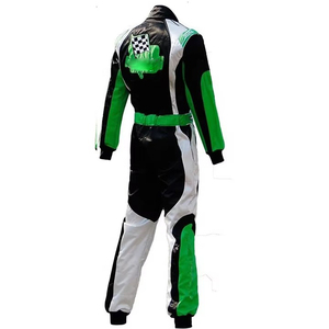Traje de Motociclismo Unisex para Adultos, Manga Larga, Color Negro, Verde y Blanco, Bloques de Color, Transpirable, Anti-UV, Poliéster, para Todas las Estaciones - Product Image 5