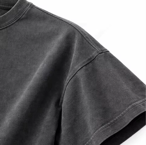 เสื้อยืดสตรีทแวร์คอกลมสีสันตัดกัน น้ำหนัก 200 กรัม พิมพ์ลายโลโก้แบบพัฟฟ์ตามสั่ง ทรงปกติ ใส่ได้ทั้งชายและหญิง - Product Image 4