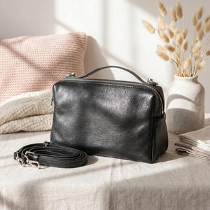 Wholesale women's handbags genuine leather shoulder <b>purse</b> private label low MOQ custom design supplier - Product Image 4