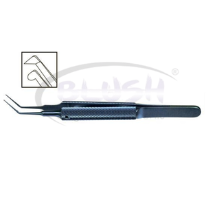 Capsulorhexis Forceps Angled Sharp Grasping Titanium Ophthalmic Cataract Surgery <b>Instrument</b> By Blush <b>Surgical</b> - Product Image 2