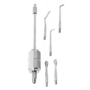 Removedor de Coronas Dentales Manual Ergonómico Profesional, Herramienta Quirúrgica de Acero Inoxidable Duradero con 5 Accesorios de Fijación de Grip Surgical - Product Image 6