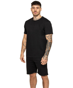 Trendy Men Relaxed Fit Breathable <b>Polyester</b>/Cotton Shirt <b>Shorts</b> Set Lightweight Summer Streetwear Custom OEM Premium 2 Piece - Product Image 1