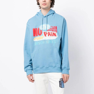 Sweat à capuche uni en coton mélangé pour homme, impression personnalisée de haute qualité, streetwear basique personnalisé - Product Image 3