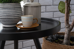 Stylish Black Bent Wood Side <b>Table</b> with Sturdy Wooden <b>Legs</b> <b>for</b> Lounge Spaces and Office Waiting Area - Product Image 5