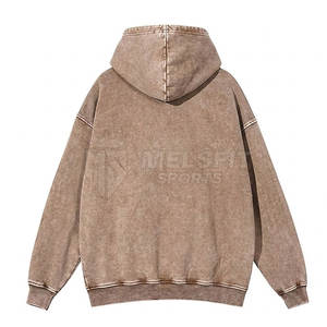 Sudaderas con Capucha para Hombre, Lavado Ácido, con Pedrería, Transpirables, Cómodas, Casuales, Modernas, Estilo Urbano, Mezcla de Algodón Suave, para Uso Diario - Product Image 2