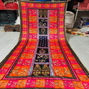 Antiguo indio Banjara espejo trabajo chal bordado a mano seda Casual étnico bufanda mujer pakistaní Shalwar vestido - Product Image 3