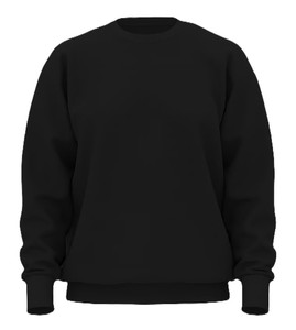 Sudadera Negra de Cuello Redondo para Mujer con Logotipos Personalizados, 100% Algodón, Talla Grande, Color Sólido, Transpirable, Manga Larga, Ropa de Invierno - Product Image 5