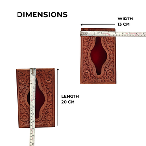 Woodensure Handcrafted Solid Wood Vintage <b>Tissue</b> Facial Napkins Holder <b>Box</b> Intricate Carvings Eco-Friendly Durable Living Room - Product Image 3