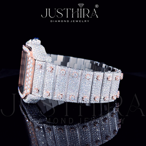 Reloj de Cuarzo Cuadrado de Lujo para Hombre, con Incrustaciones de Diamantes, Estilo Hip Hop, de Acero Inoxidable, Precio de Fábrica - Product Image 4