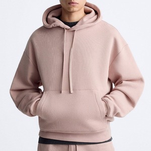 Sudadera con Capucha Extra Grande para Hombre, Color Sólido, Felpa de Algodón, Informal, Invierno, Transpirable, Tejida, Corte Regular, Diseño con Bolsillos - Product Image 1