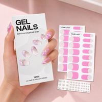 Kit de manucure française incurvée rose ombré, kit d'ongles roses pour fiançailles, kit d'ongles 3D perlés, kit de manucure française incurvée