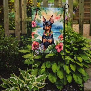Luau <b>Garden</b> <b>Flag</b> for Miniature Pinscher Multicolor Artwork for Patio Flower Beds Miniaturized Mailbox Decorative <b>Flag</b> Banner - Product Image 2