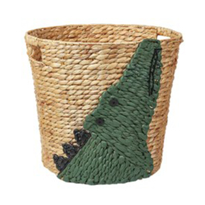 Cesta de Almacenamiento Plegable de Jacinto de Agua Ecológica de Alta Calidad con Asas de Cuerda, Color Natural, Fondo Lavado - Product Image 2