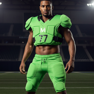 ชุดยูนิฟอร์มอเมริกันฟุตบอลแบบขายส่ง พิมพ์ลายโลโก้ตามสั่ง ชุดเสื้อและกางเกงฟุตบอลแบบซับลิเมชั่น ชุดกีฬาเนื้อผ้ายืดหยุ่นสูง - Product Image 6