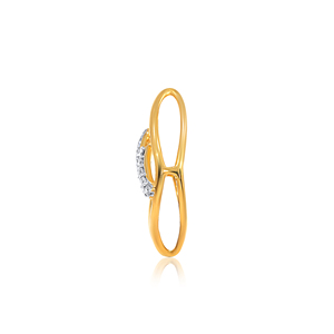 Pendentif en or jaune avec diamants ronds brillants cultivés en laboratoire, design minimaliste, bijoux pour femmes à porter au quotidien - Product Image 3