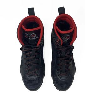 Chaussures de boxe Rival noires et rouges en maille et cuir, à fermeture auto-agrippante, respirantes, montantes, pour l'entraînement, avec adhérence toutes saisons, souples et personnalisables - Product Image 2