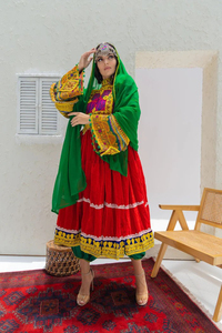 Vestido Afgano Kuchi con Bordado y Encajes, Personalizado para Mujer, de Alta Calidad, Estilo Afgano, Trajes Tribales Cómodos, Superventas - Product Image 3