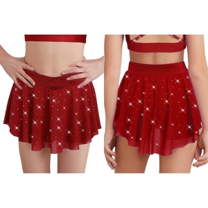 Jupe de danse de salon pour filles de 6 à 16 ans, pour compétition, entraînements de gymnastique, cheerleading, spectacle de danse, tenue de pratique - Product Image 5