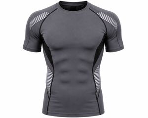 <b>Men's</b> Maroon Short Sleeve <b>Compression</b> T-<b>Shirt</b> Quick Dry Slim Fit Sporty O-Neck Knitted Solid Blank Breathable Athletic Canvas - Product Image 5
