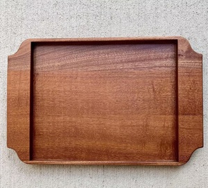 Bandeja de madera de nogal personalizada con asas, grabada, hecha a mano en EE. UU., bandeja de madera utilitaria, bandeja de madera rústica - Product Image 1